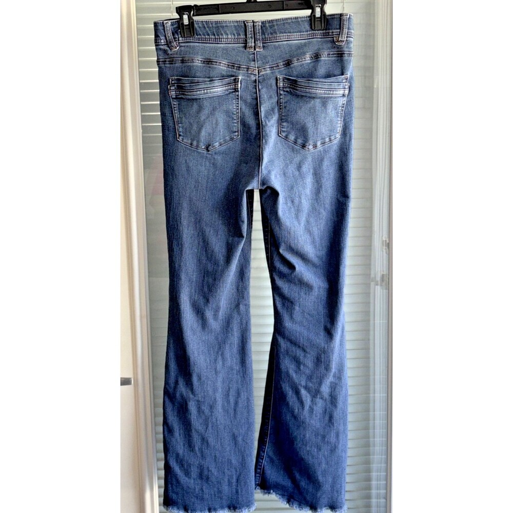 Democracy Ab Solution Bootcut Jean for Women Size 10- Indigo with Frayed Hem - Picture 3 of 8